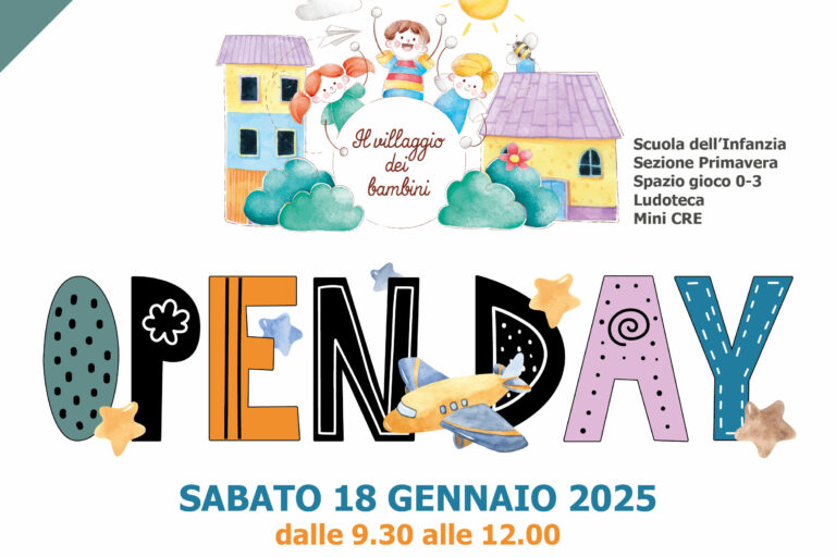 Open Day Scuola Villaggio 18 gennaio 2025