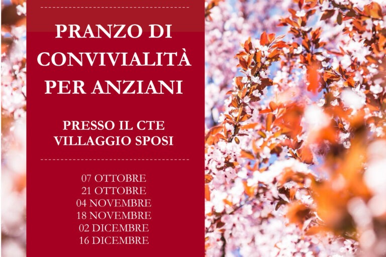 Pranzi di convivialità per gli anziani – OTT – DIC 2026